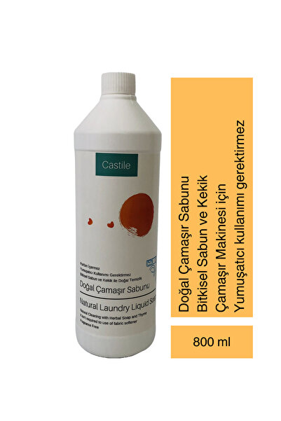 Castile Doğal Çamaşır Sabunu 800 ml Çamaşır Makinesi Kullanımı İçin