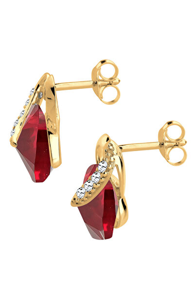 ELLI Ohrringe Herz Liebe Kristalle 925 Gümüş Bal