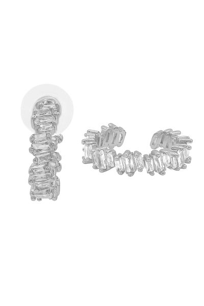 Heideman Schmuckset Frauen mit Ohrring und Ring Set Lynn silberfarben poliert Basic