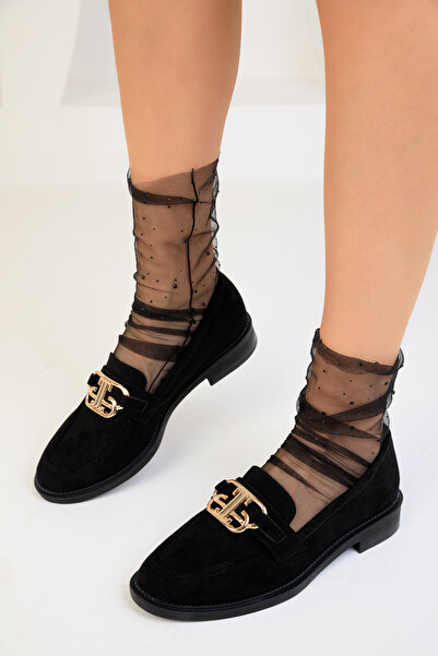 SOHO Black Suede Women's Casual Shoes 18671