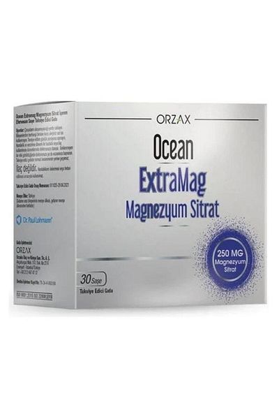Ocean Orzax Ocean Extramag 250 - Magnesium, Citrate and P5P 30 Pieces