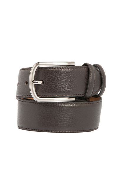 Tergan Brown Leather Men's Belt 00307a42