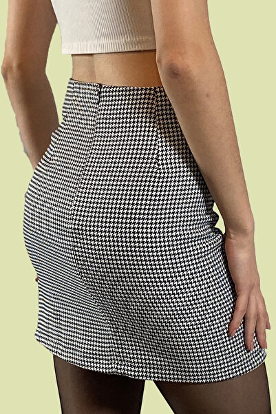 MsIconic Iconic Store Λευκή τετράγωνη φούστα - TEKS-00003