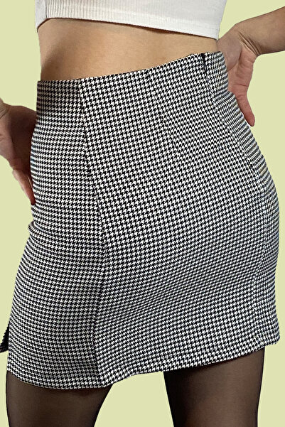 MsIconic Iconic Store Λευκή τετράγωνη φούστα - TEKS-00003