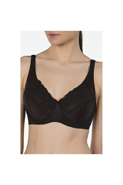Kom Rosenna Women's Black Underwire Wire Non-sponge Support Bra