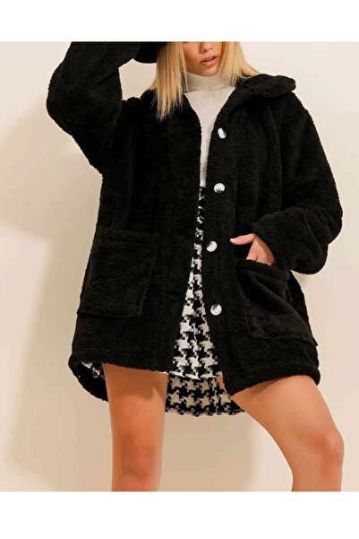 VOLGO Cardigan cu buzunar de pluș