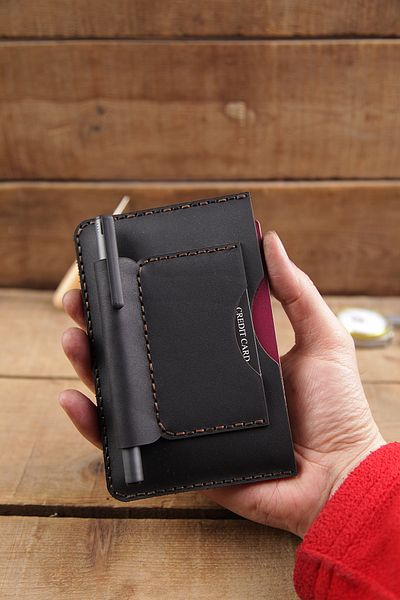 New Coast Leather 1900's Ръчно изработен унисекс портфейл за паспорт от естествена кожа