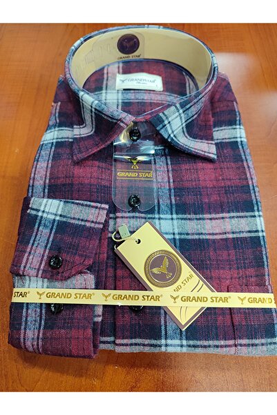 Grand Star DAYNOGLU 100% WOOL LONG SLEEVE POCKET CLASSIC WINTER MEN'S SHIRT