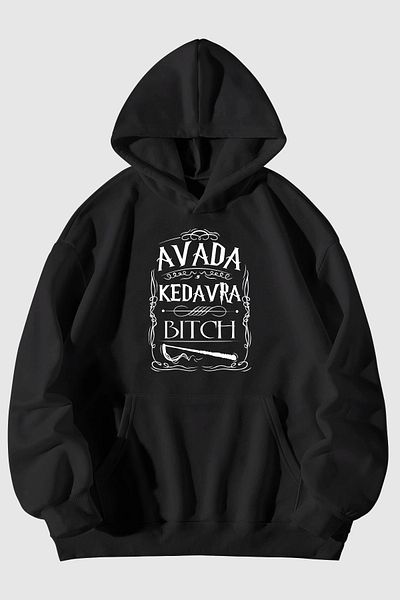 wicromed Hanorac cu glugă unisex din seria Harry Potter imprimat cu buzunar cangur