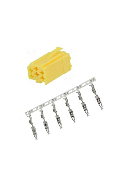OEM Mini İso Soket Sarı 6 Pin