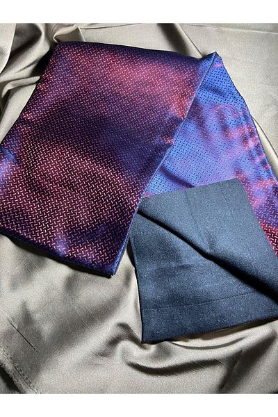 BIES Burgundy Blue Line Model Fosfor Satin Subțire Cașmir Textura Moale Iarnă Noua Generație Batista Eșarfe-cadou