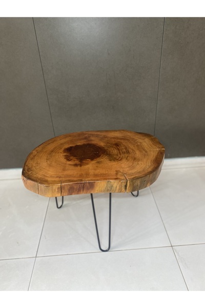 SLEV DESİNG Doğal Ahşap Kütük Orta Sehpa