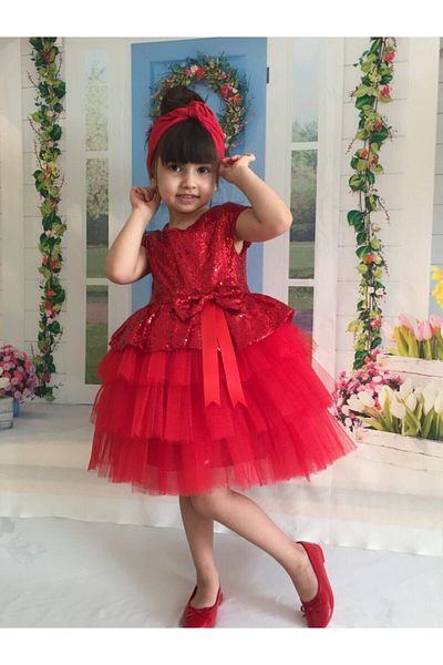 DAFİTO KİDS Rochie de seara rosie pentru fete - confortabila si eleganta