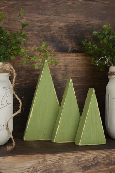 Alyones Wooden Tree Set of 3 - Rustic Decor and Natural Farmhouse Touches