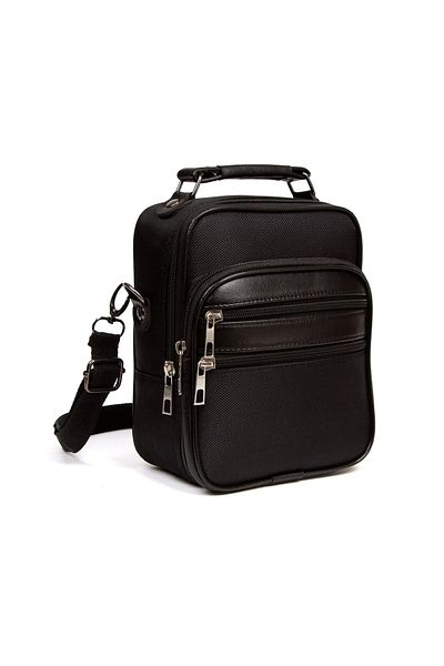 Newish Men's Large Size Hand and Shoulder Bag, Crossbody Bag Casual Men's Vegan Leather Mechanism Slide Card Holder