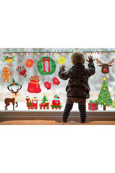 Think And Print Yılbaşı Figürleri 20'li Bebek Ve Çocuk Odası Dekoratif Duvar Çıkartması Sticker