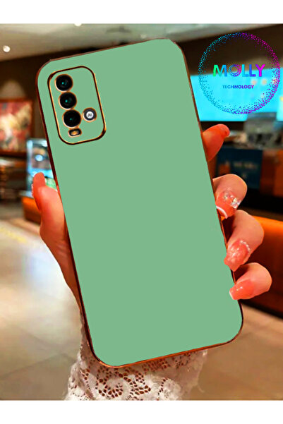 Molly Technology Xiaomi Redmi 9t Için Su Yeşili Kenarları Gold Detaylı Lüks S...