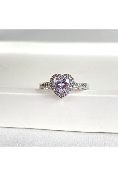 Blisst Adjustable Zircon Stone Steel Ring with Heart