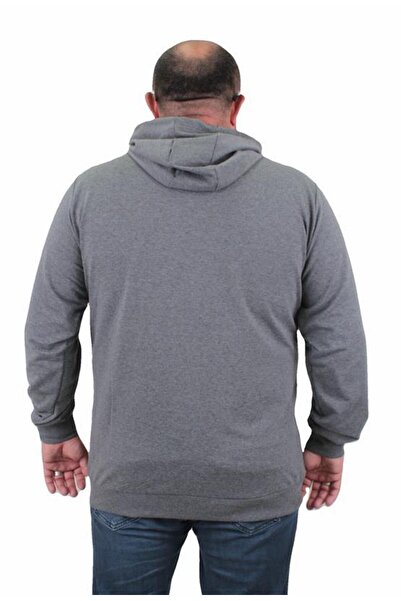 Starbattal Εποχιακός ιδρώτας με κουκούλα μεγάλου μεγέθους - ΓΚΡΙ ΜΕΛΑΝΖ 22751