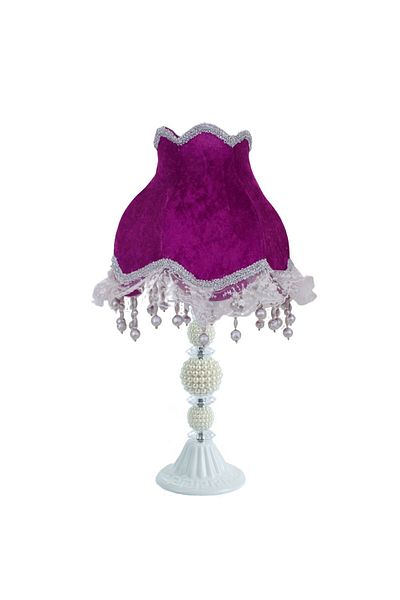 Dekovien Metal Pearled Plum Korean Velvet Lampshade Base - 30X50cm AB0760