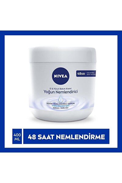 NIVEA Normal ve Kuruciltlere Özel Yoğun Nemlendirici El Vücut Bakım Kremi 400...