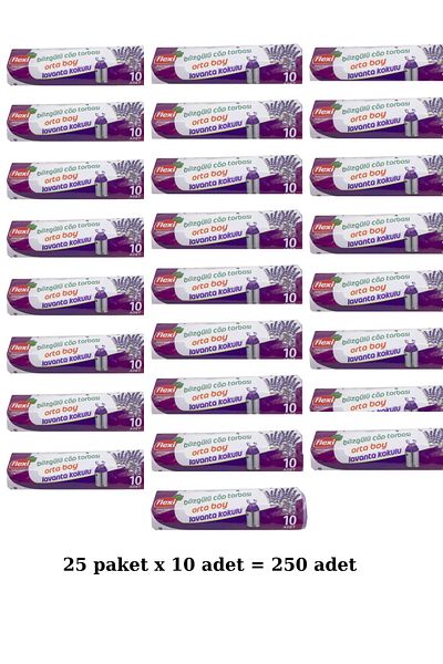 Flexi Drawstring Garbage Bag Lavender Scented Medium Size 25 Packs 1 Pack