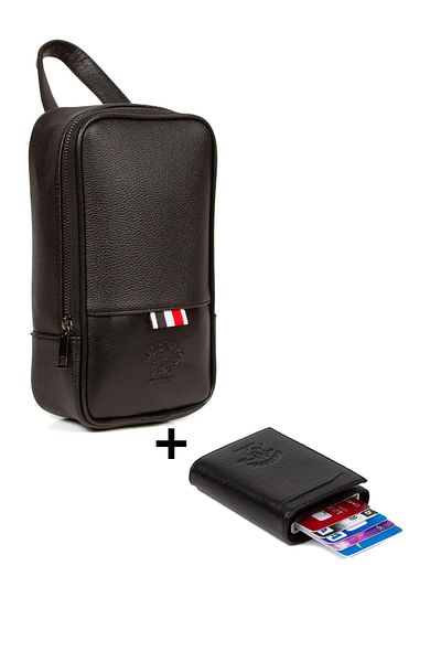 Newish Shaving Bag Daily Cosmetic Handbag Anti-Theft Rfid Proof Wallet Card Holder