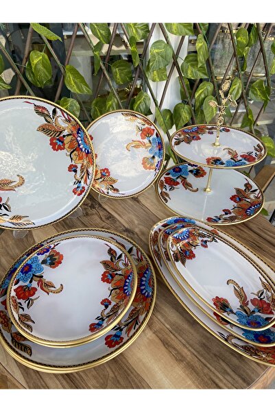 GÜRCÜGLASS Breakfast Set 17 Pieces Set