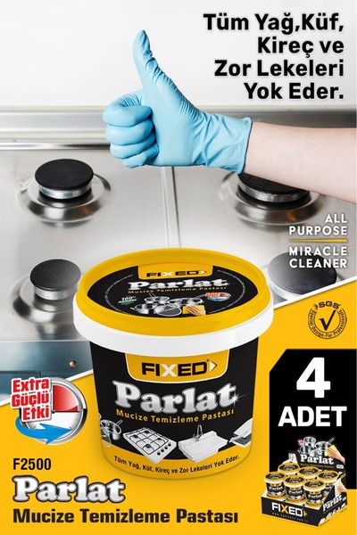 FIXED Sgs Parlat Çok Amaçlı Mucize Temizleyici Pasta Yağ Küf Kireç Çözücü Zor Lekeler (4 ADET)