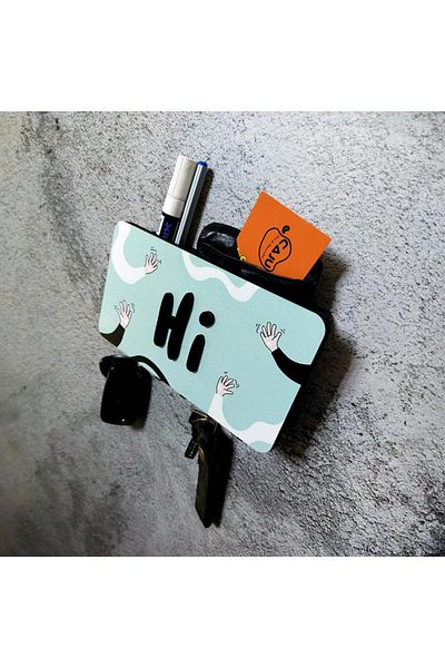CajuArt Hello Hi Decorative - Keychain Hanging Compartment Decor