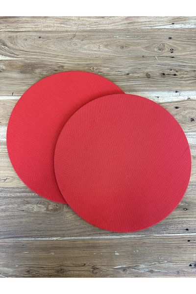 Karam Home American Service, 2-Piece Red Charger Set