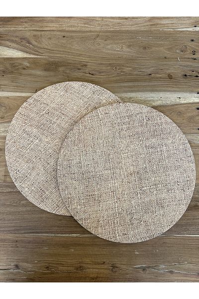 Karam Home American Service, 2-Piece Jute Pattern Charger Set