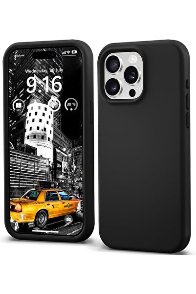 Merwish Apple Iphone 15 Promax Uyumlu Logolu Içi Kadife Lansman Silikon Kılıf...