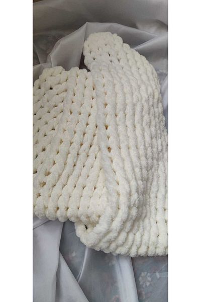 BODUR EMBROIDERY 200*22 εκ. Κασκόλ Puffy 100% Πλεκτό στο χέρι