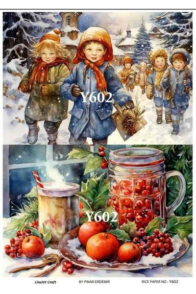 LİNEART ديكوباج منقوش بالنحاس للعام الجديد - 29 × 42 سم