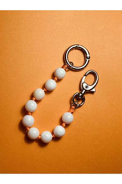 CAPO by Aytaç Yamaç White Coral Bracelet Bag - Charm Keychain