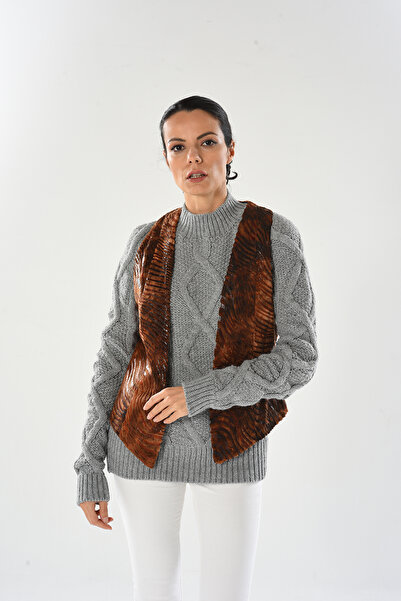 Calidi Glacies Vestă din piele intoarsa in tonuri de maro inchis