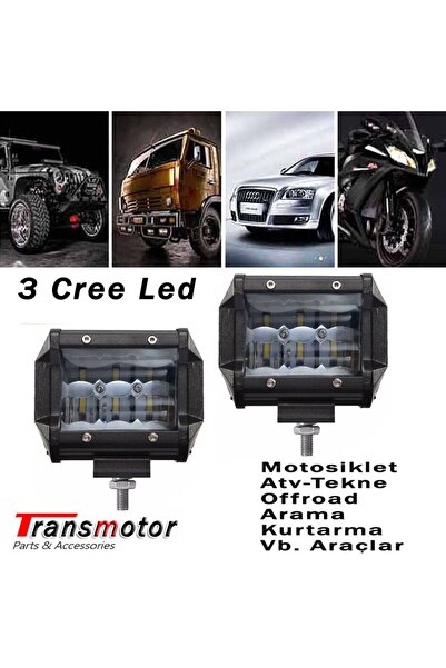 YSGMOTOPARTS Motosiklet Atv Offroad Tekne Traktör Vb. Araçlar İçin Sis Farı Seti