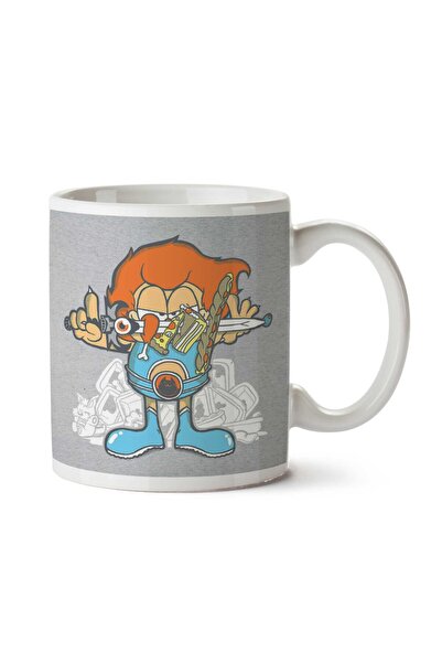 ART HEDİYE Garfield Thundercats Mashup Two Sided Printed Mug
