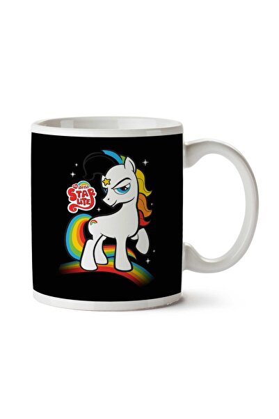 ART HEDİYE My Little Pony and Rainbow Brite Mashup - كوب مطبوع على الجانبين