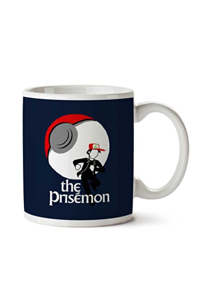 ART HEDİYE كوب The Prisemon Pokemon The Prisoner Mash Up مطبوع على الجانبين