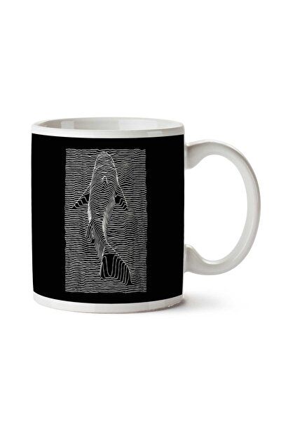 ART HEDİYE كوب مطبوع على الجانبين من Jaws Division Shark Joy