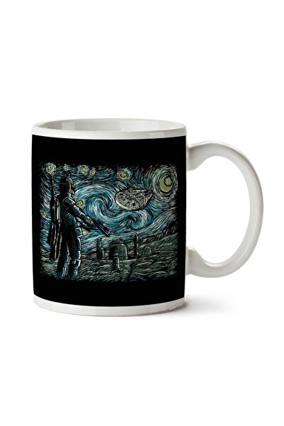 ART HEDİYE كوب بطبعة حرب النجوم فان جوخ ستاري وورز على الوجهين