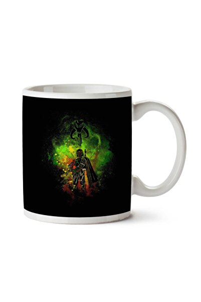 ART HEDİYE كوب ماندالور آرت بوبا فيت ستار وورز مطبوع على الجانبين