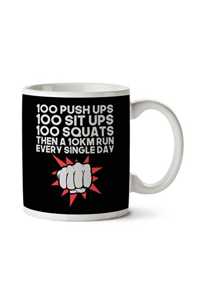 ART HEDİYE One Punch Man Daily Workout Two Sided Printed Mug
