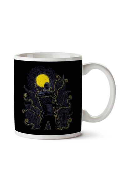 ART HEDİYE Post Impressionist White Wolf Dragon Ball Super Two Sided Printed Mug
