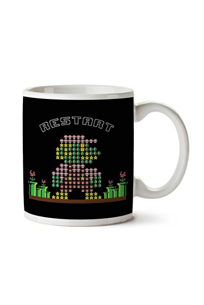 ART HEDİYE كوب سوبر ريستارت سوبر ماريو مطبوع على الجانبين