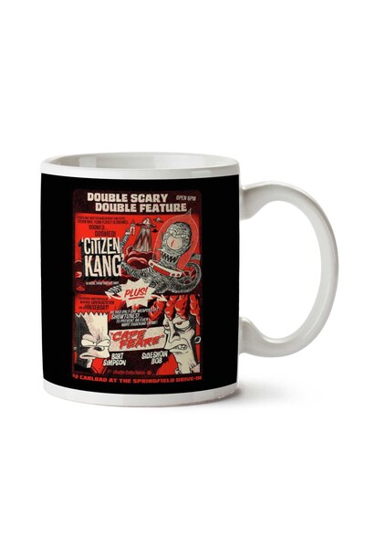 ART HEDİYE كوب The Simpsons Double Scary Double Feature Citizen Kang Cape Fea...