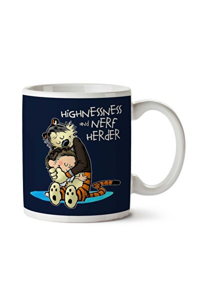 ART HEDİYE Star Wars Leia Calvin And Hobbes Farewell Committee Two Side Print...