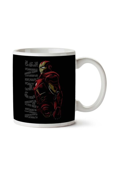 ART HEDİYE كوب مارفلز آيرون مان لاينز مطبوع على الجانبين